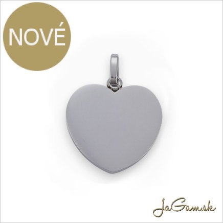 Prívesok srdce na gravírovanie Nerezová oceľ 1ks (CH1872)